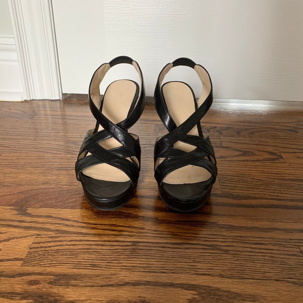 Nine West black sandals size 6.5